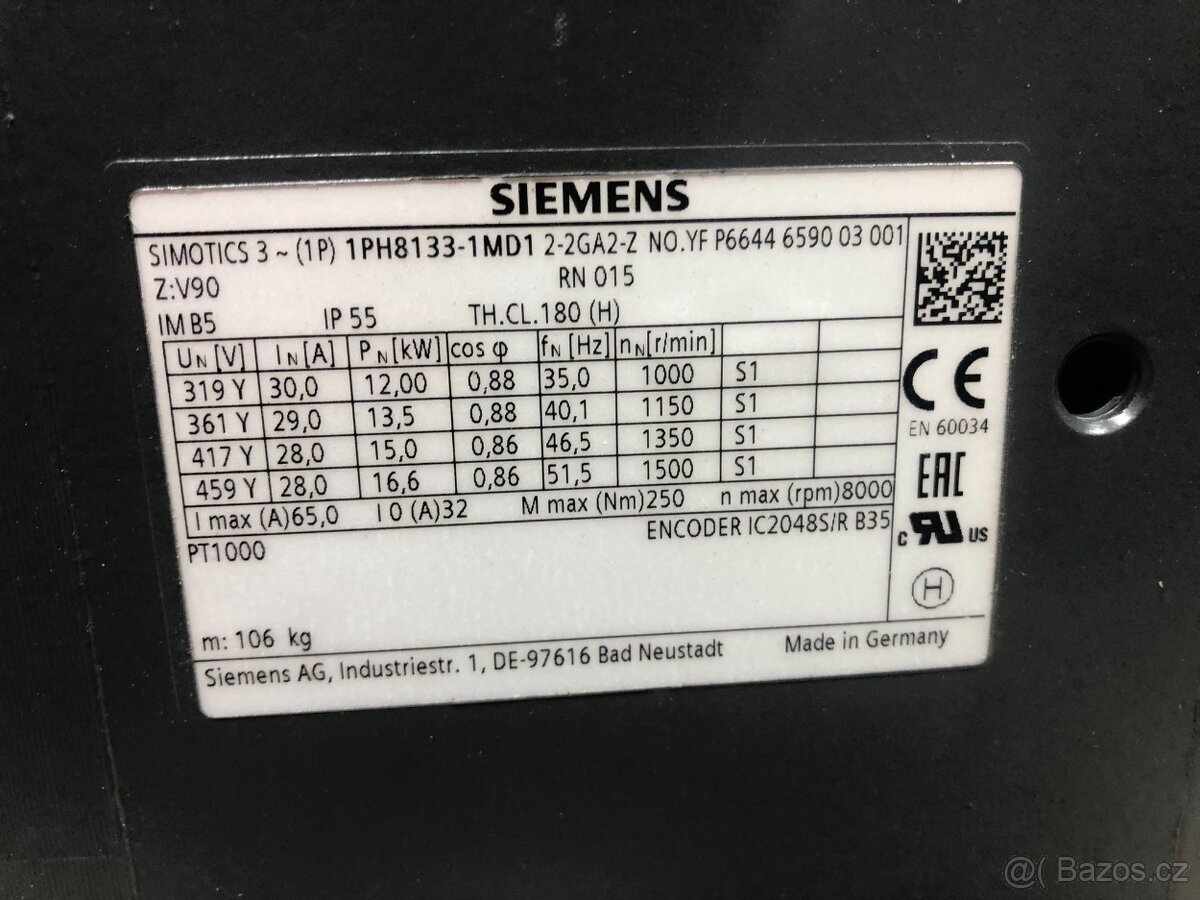 Nový elektromotor siemens 1PH8133-1MD1 - 5