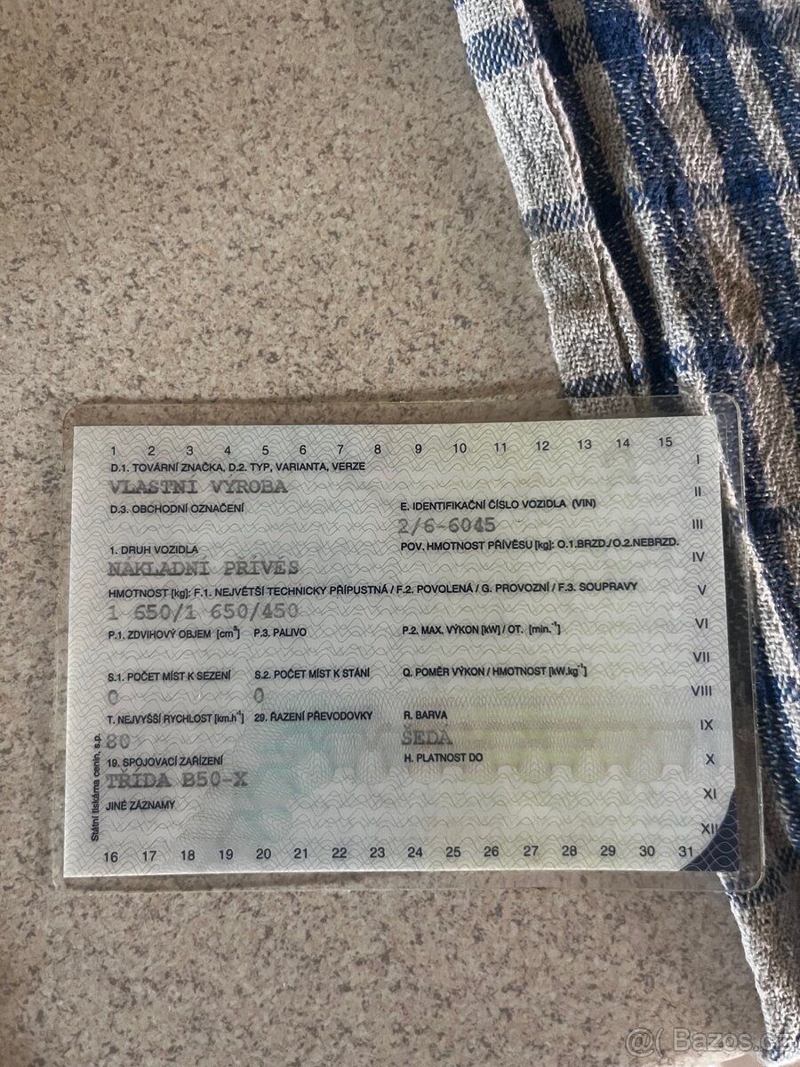 Vozik bržděný nákladní plato - 5