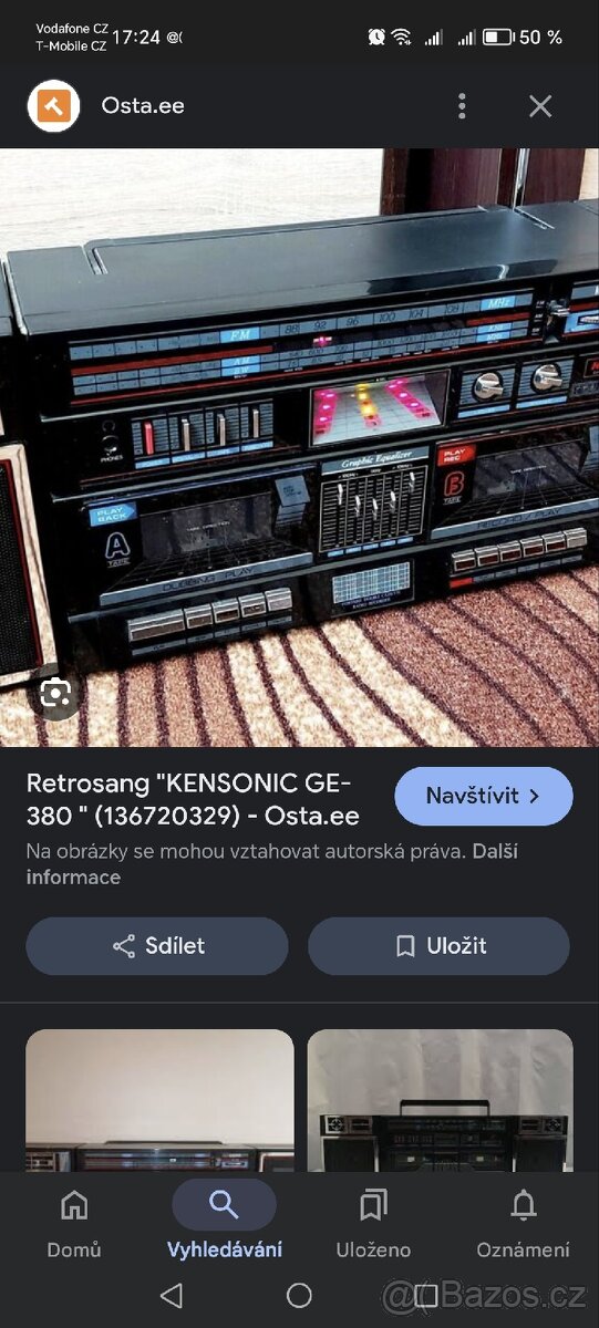 Koupím Radiomagnetofon Kensonic disco light - 5