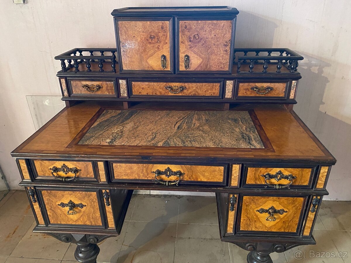 Starožitný psací stůl - 5