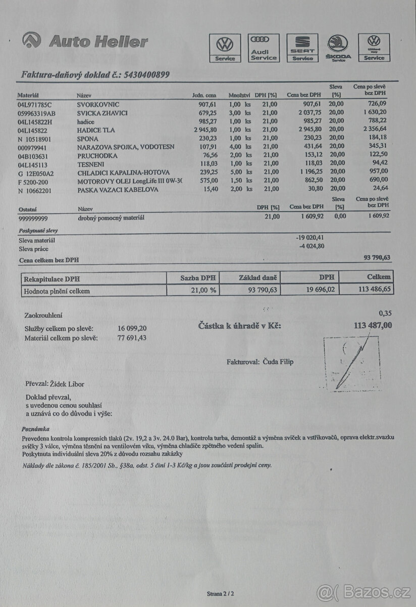 Transporter 2018 CZ Kup Servis za 220tis. Kč Serviska 2.0td - 5