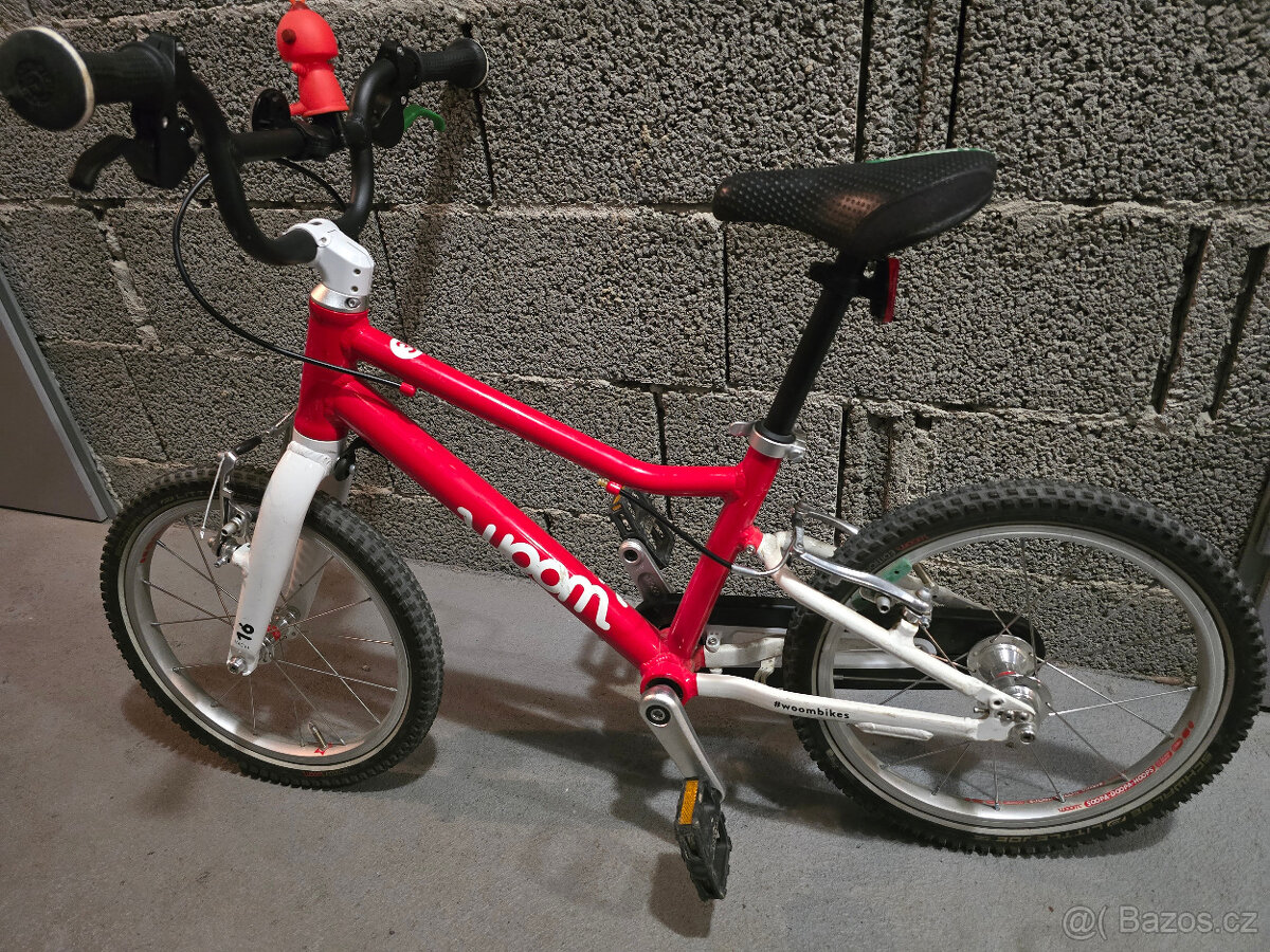 Woom 3 16” červená + Micro koloběžka - 5