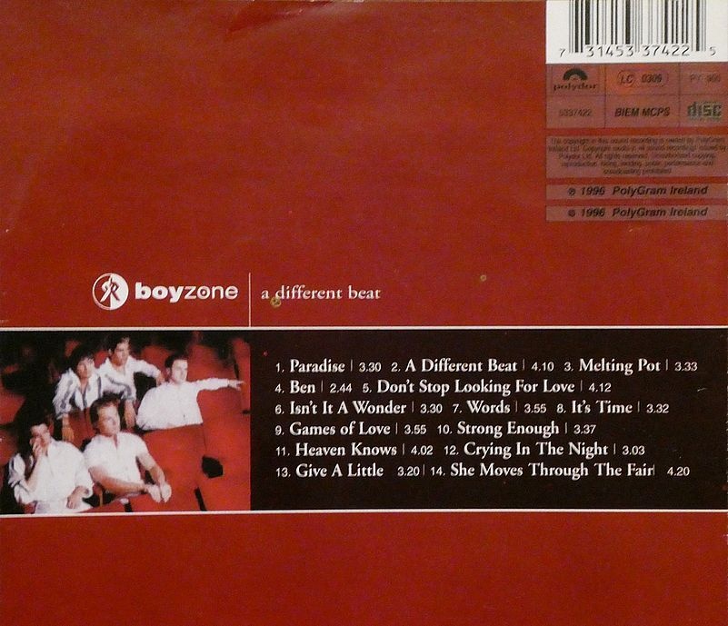 CD BOYZONE - A DIFFERENT BEAT - balady - 5