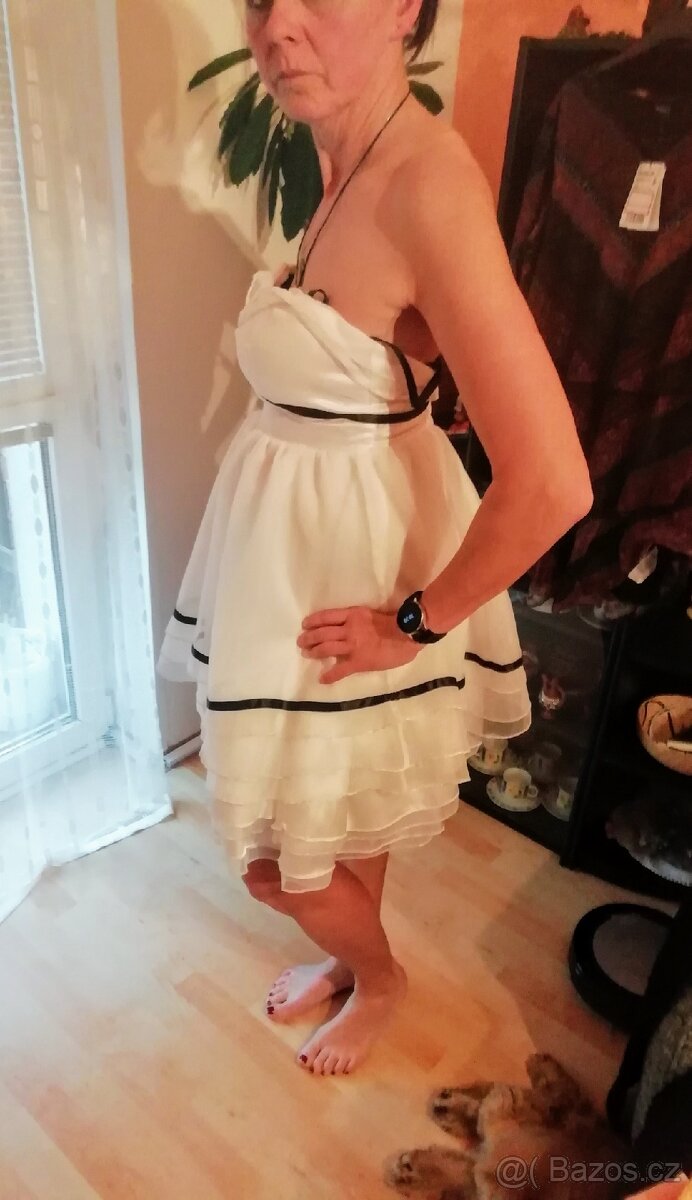 Korzetové šaty s bohatou suknicí, na zakázku, v. M, měřte - 5