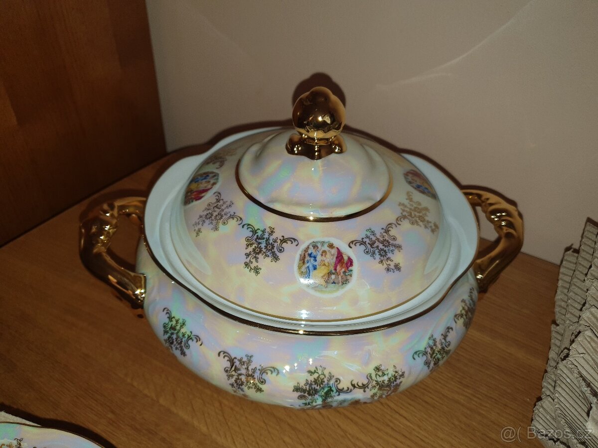 Jídelní servis perleťový listr Tři grácie - 5