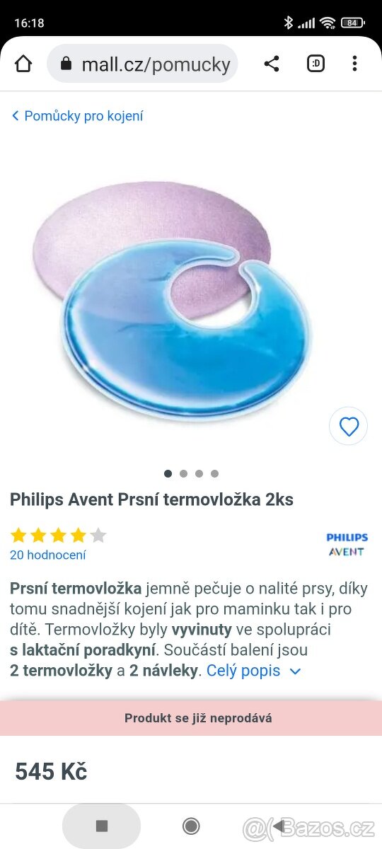 AVENT Prsní termovložka 2ks Nové - 5