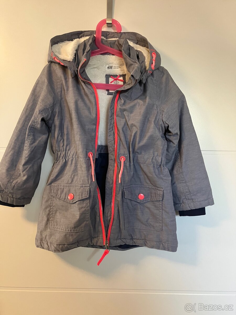 Zimní bunda, parka holčičí H&M - 5