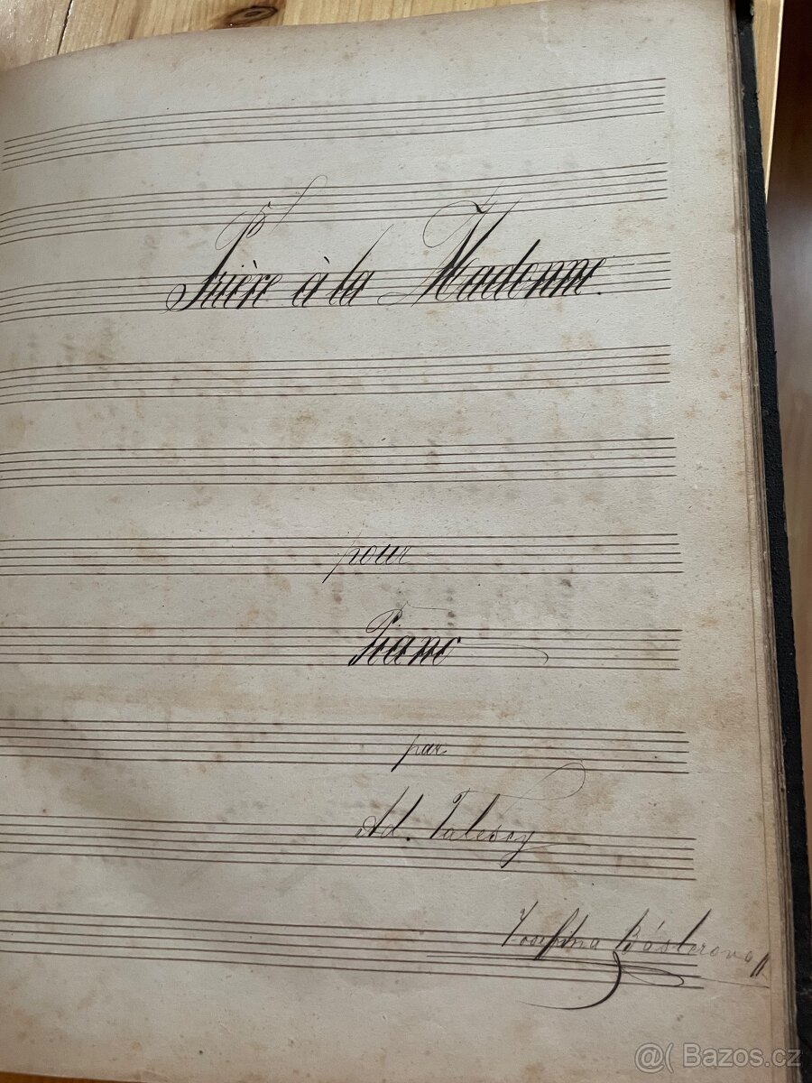 Staré noty- klavír,housle - 5