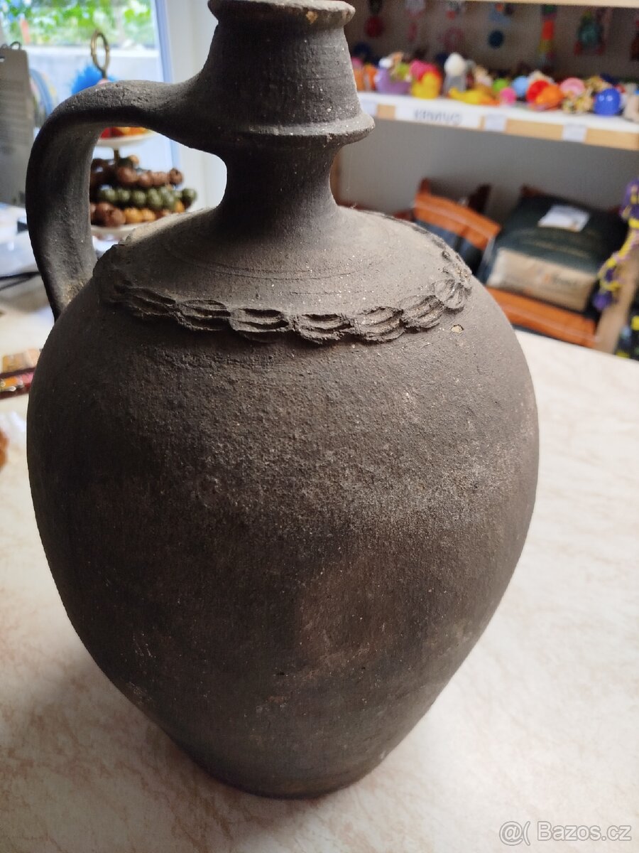 Velký keramický džbán s uchem - 5