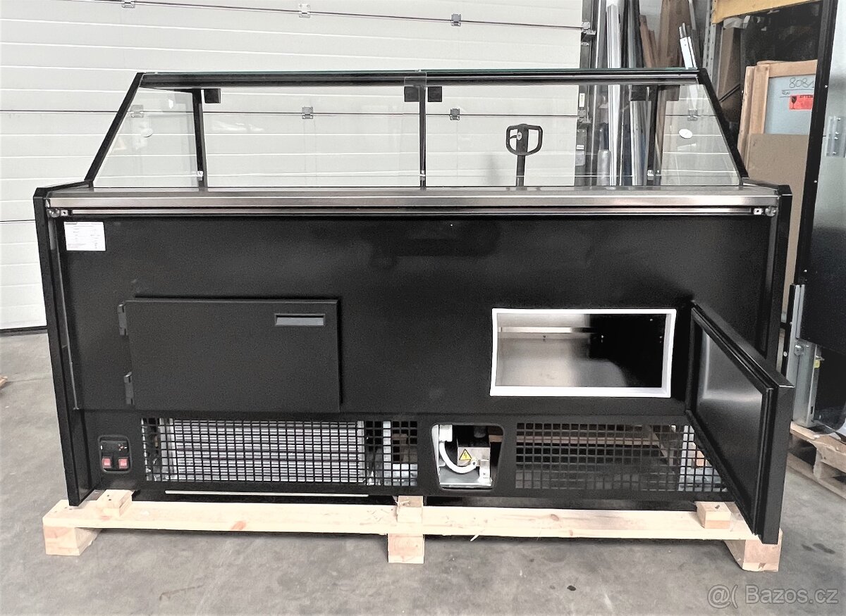 Chladící vitrína s hranatými skly 2m - 5