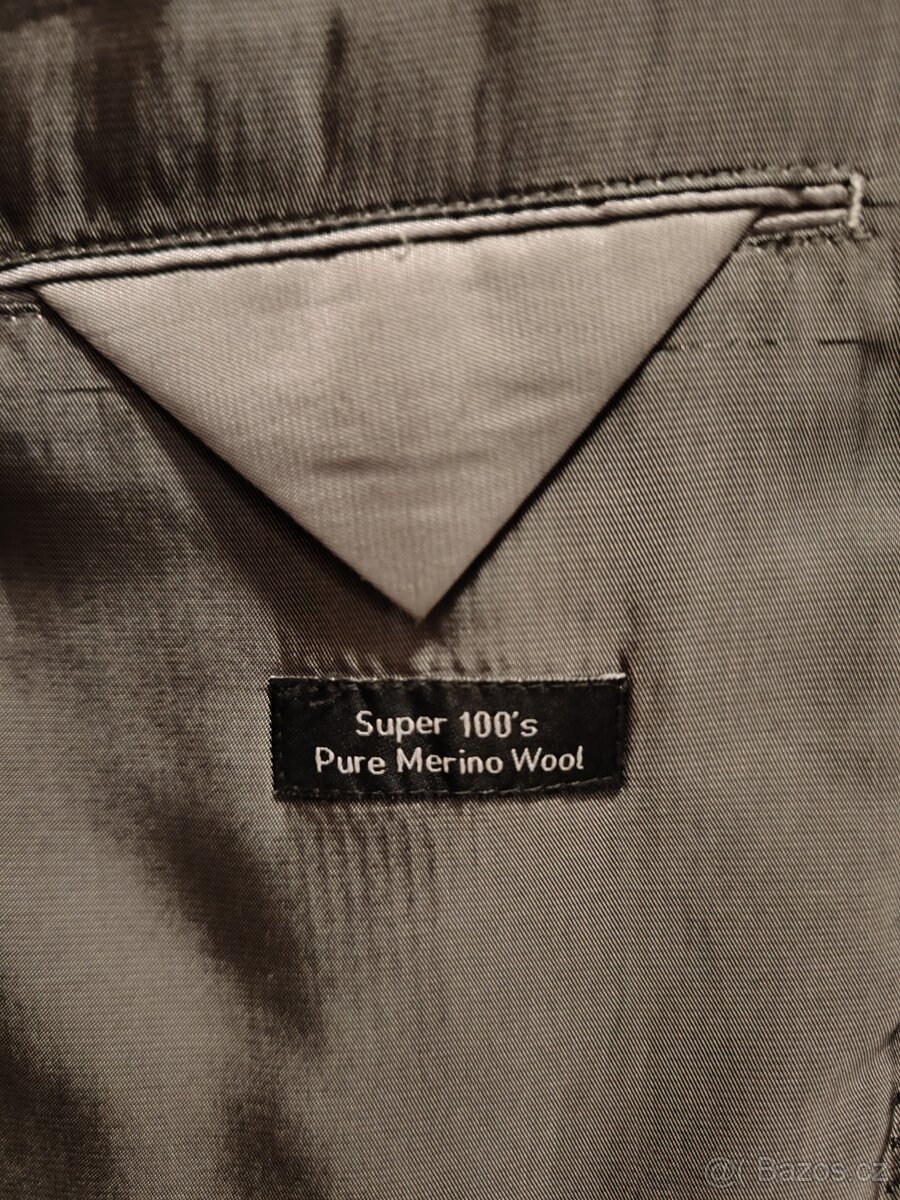 Pánský oblek T. M. Lewin - šedo-černý - 5