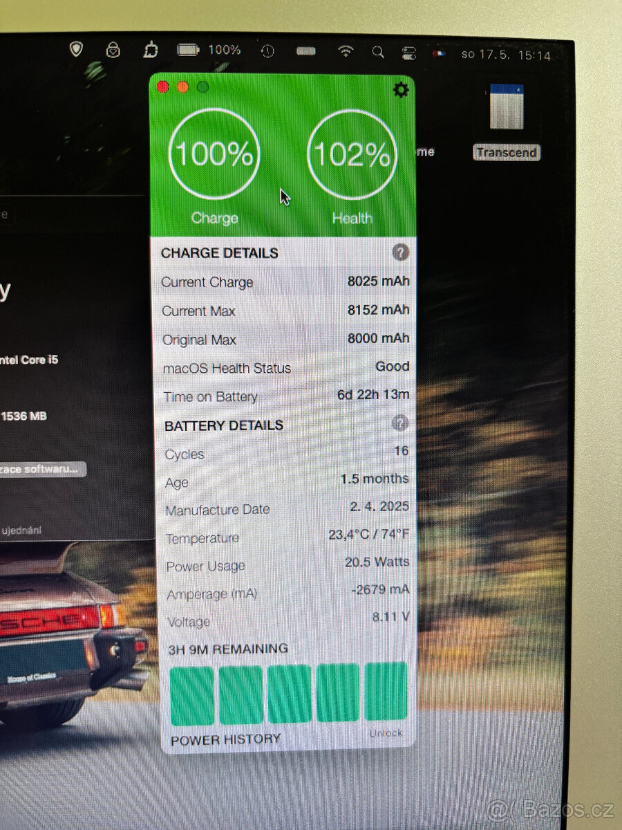 MacBook Air 13” 2017, TOP STAV, 8Gb RAM, 128Gb SSD + 256SD - 5