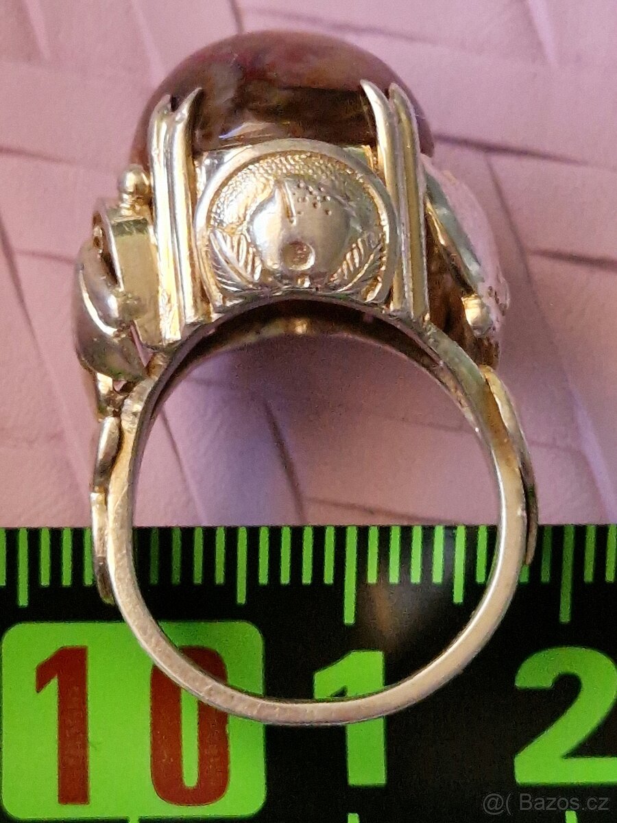 ⭐ KRÁSNÝ MASIVNÍ STŘÍBRNÝ PRSTEN 925/1000 ⭐ - 5