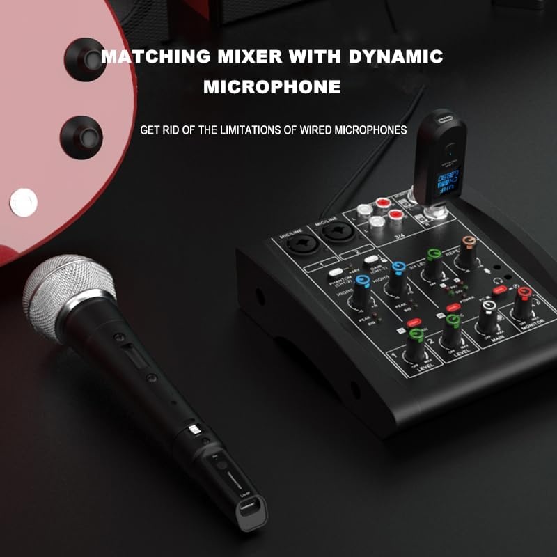 Převodník bezdrátového UHF Systém XLR pro 2 mikrofony - 5