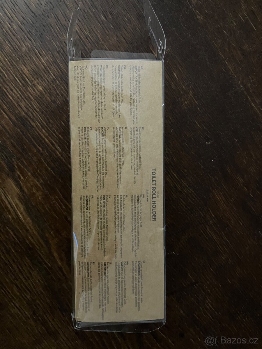 Nový kovový černý držák na toaletní papír JYSK - 5