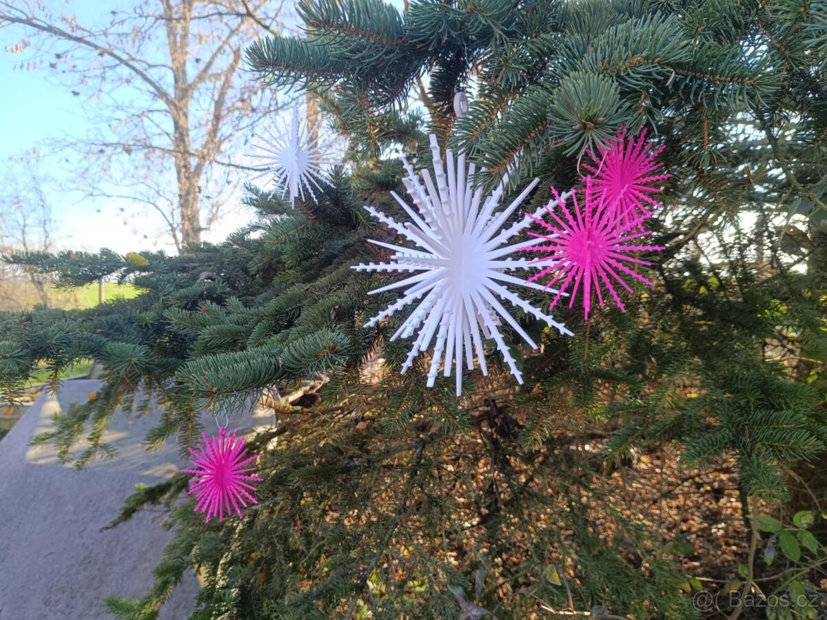 Vánoční retro vločka 25cm - 5