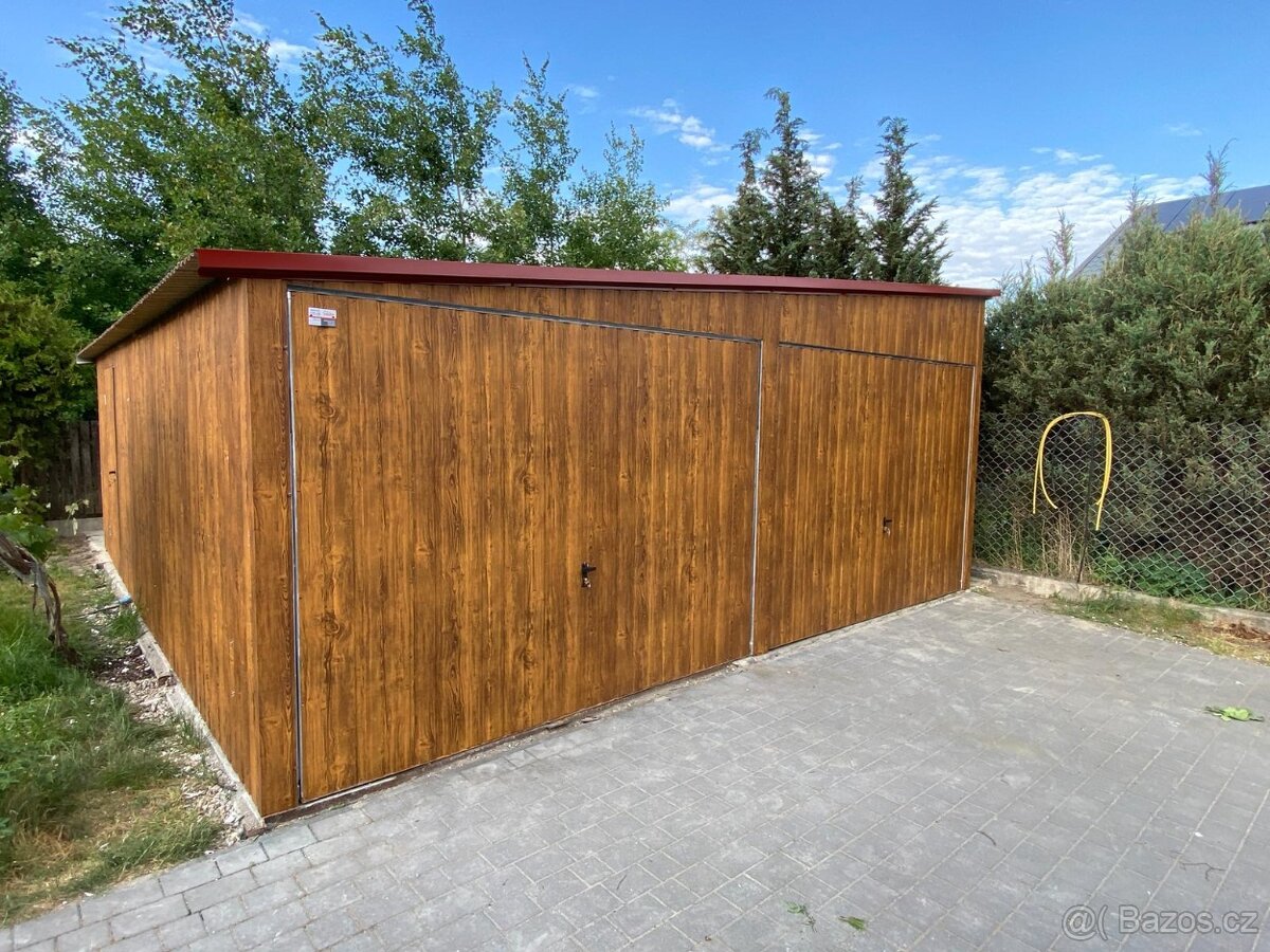 Plechová garáž 6x5m - 5