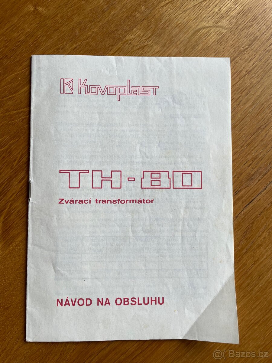 Svářečka / Nabíječka Kovoplast TH 80 - 5