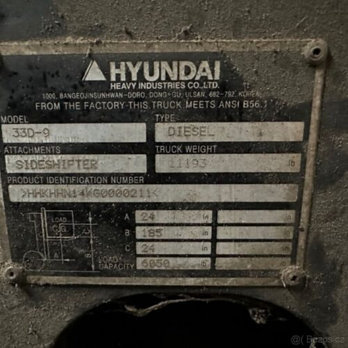 Vysokozdvižný vozík Hyundai 33D-9, 2016, 6500lbs, dieselový, - 5