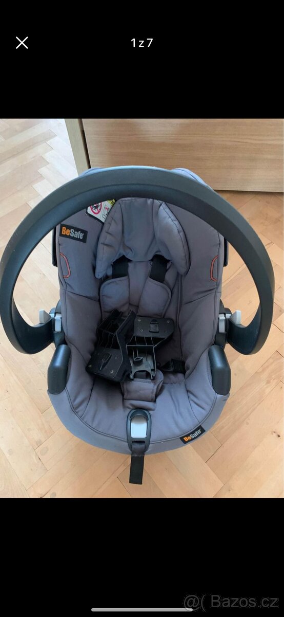 Prodám dětskou sedačku vajíčko Besafe s adaptery - 5