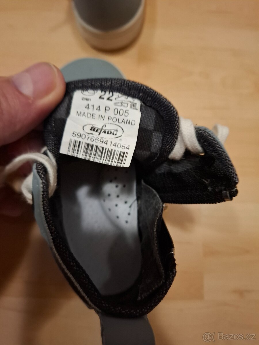 Kotníkové tenisky botičky Befado velikost 22 na zip modrá - 5