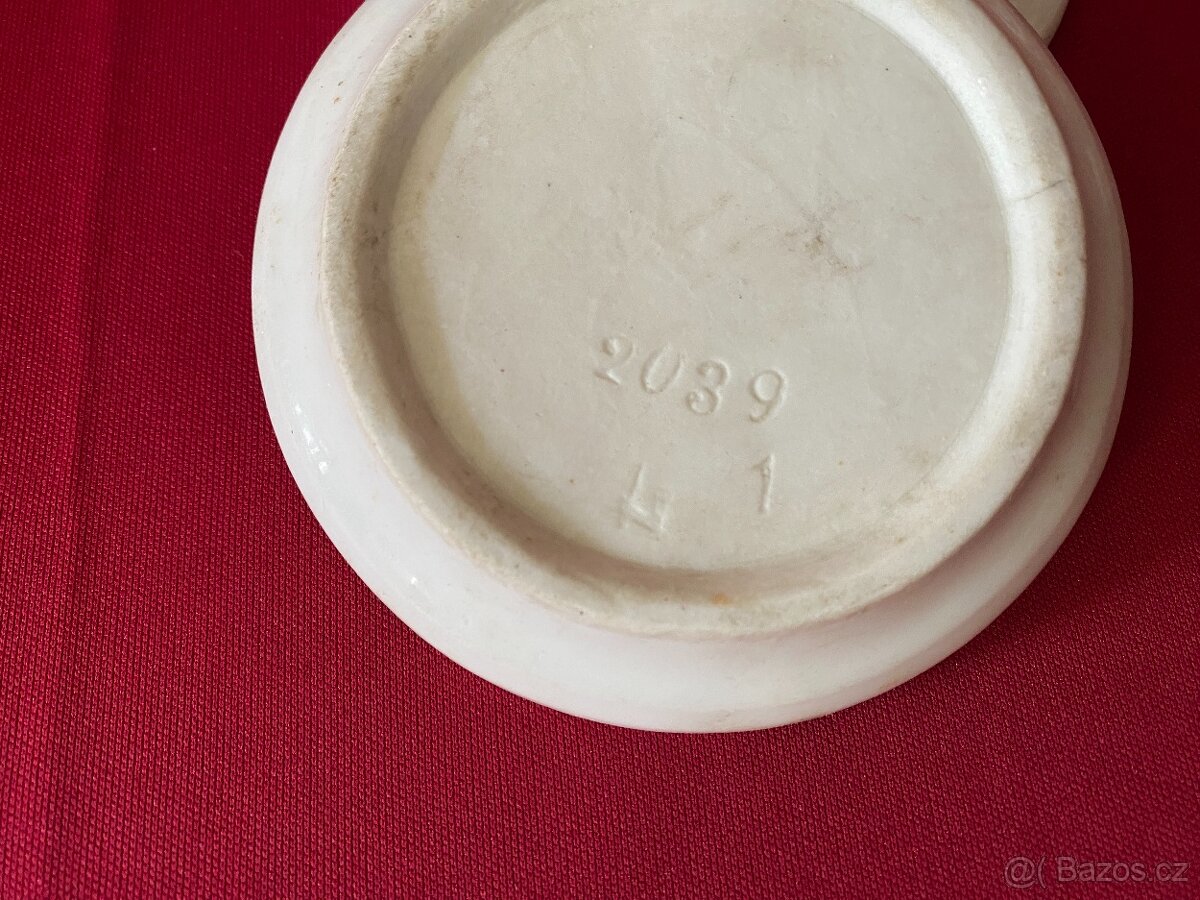 pivní půllitr starý porcelánový podtácek pod pivo láhev - 5