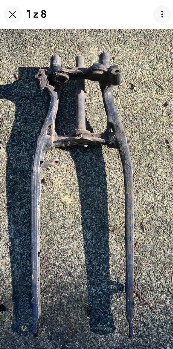 Harley Davidson R 1936 rám, motor, vidlici - 5