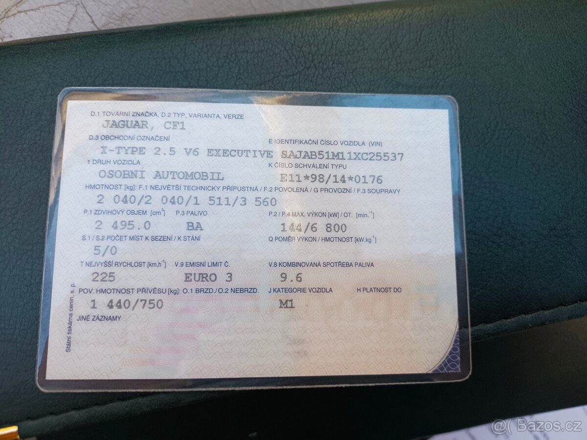 Jaguar X-Type, 2.5V6, benzín - 5