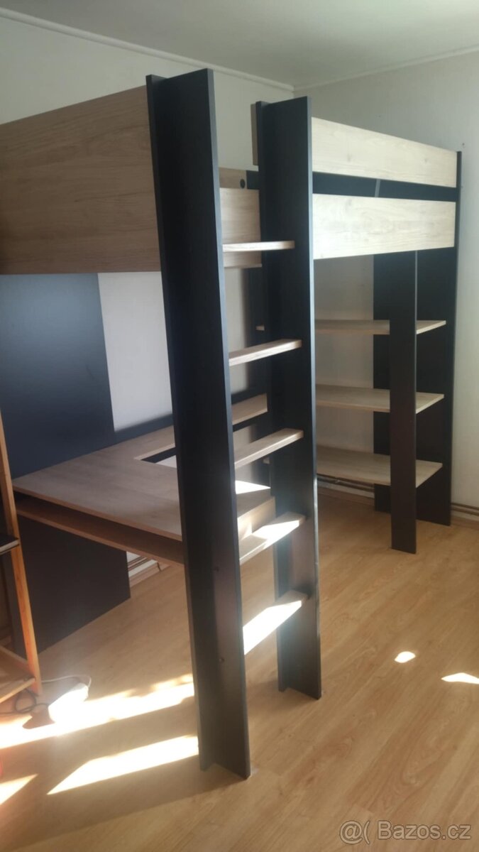 Patrová postel s policemi a psacím stolem Duplex - 5