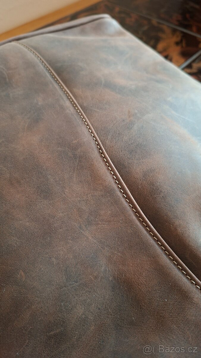 Kabelka kožená hnědá zn. P.Hajn - 5