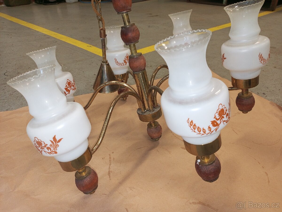 Mosazný lustr – 6 ramen - 5