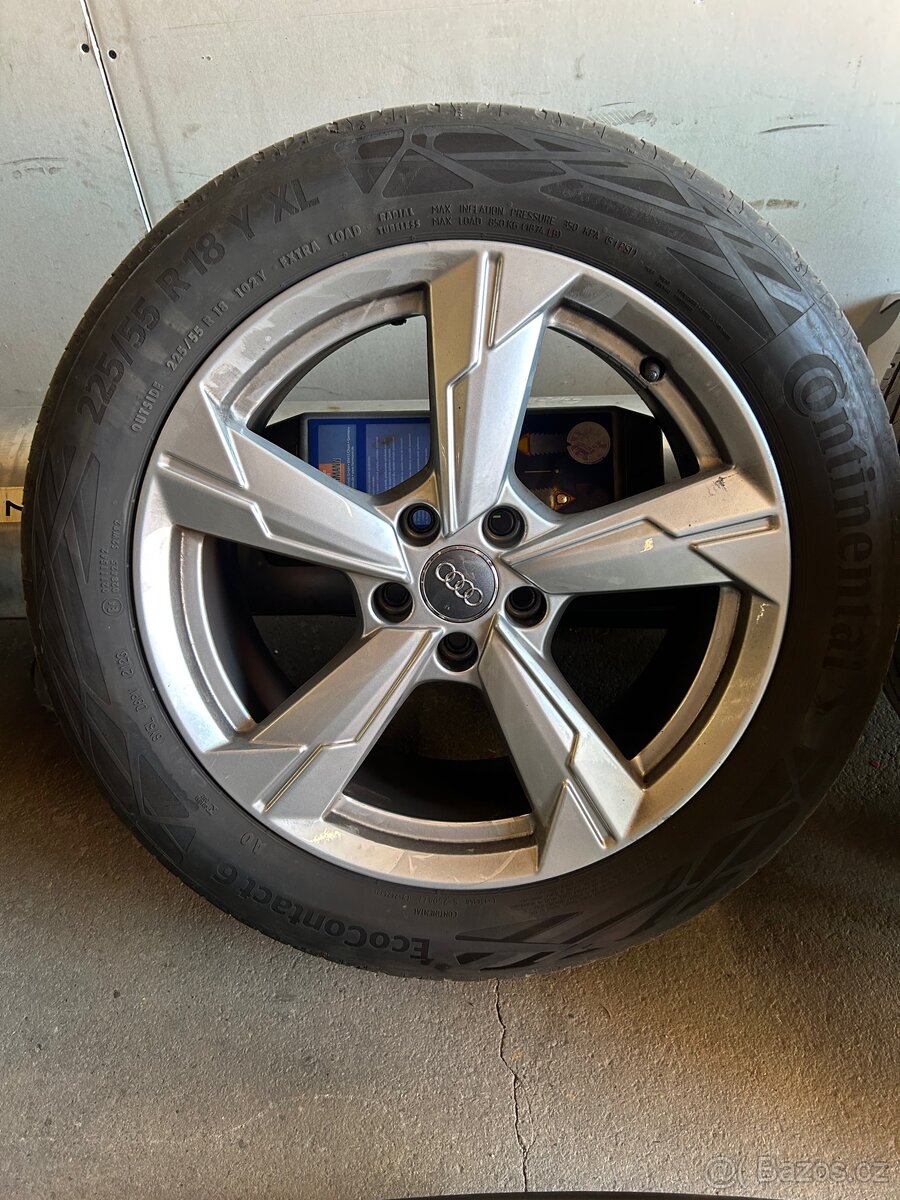 Alu kola Audi 5x112 8Jx18” 4K0601025D + pneu continental - 5