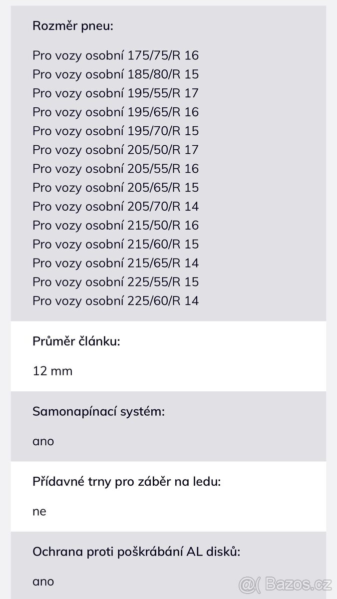 Sněhové řetězy Pewag Servo RS 73 – NOVÉ, nepoužité - 5