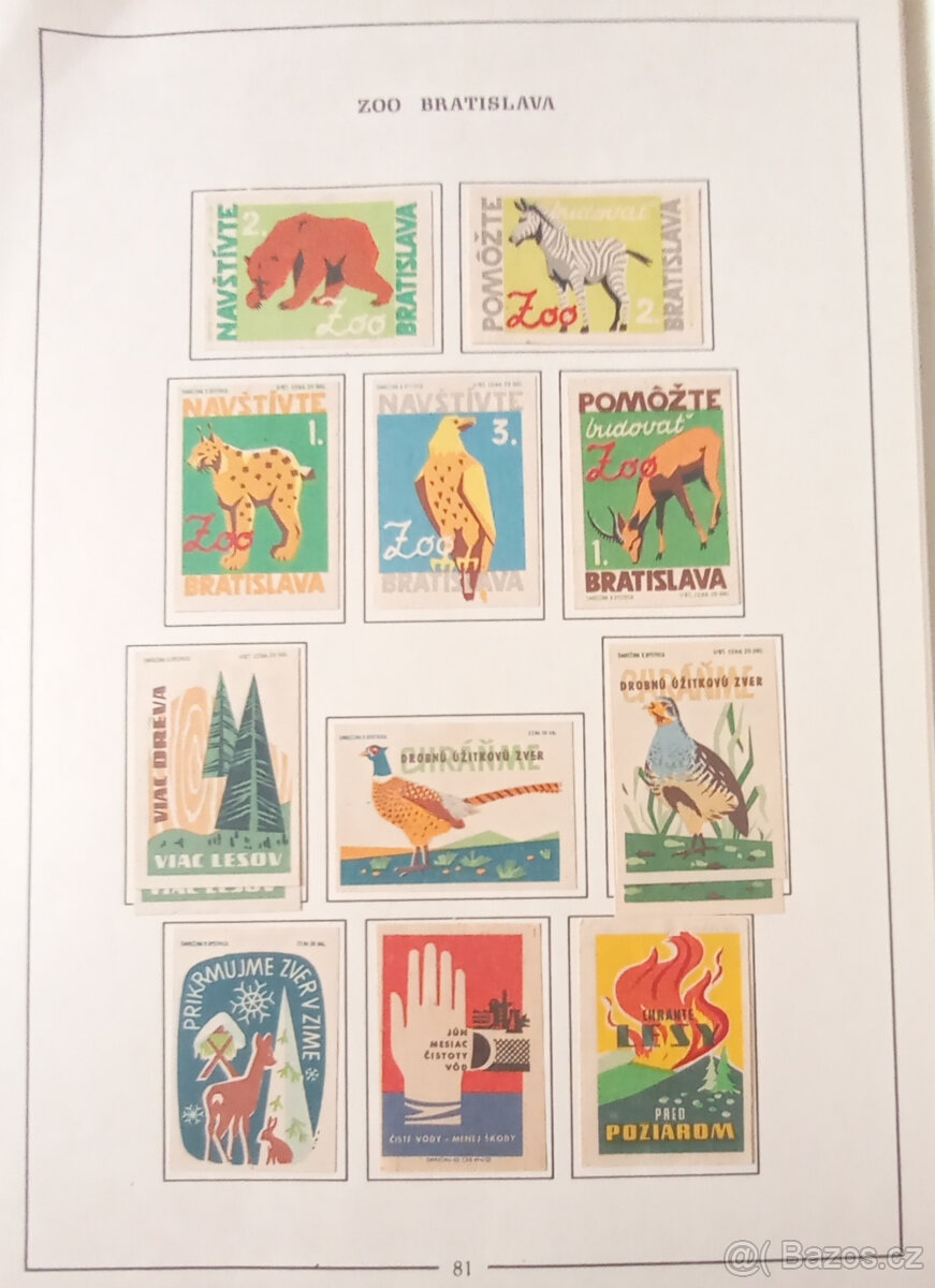 Album 363 zápalkových nálepek Slovensko 1961–1963 - 5