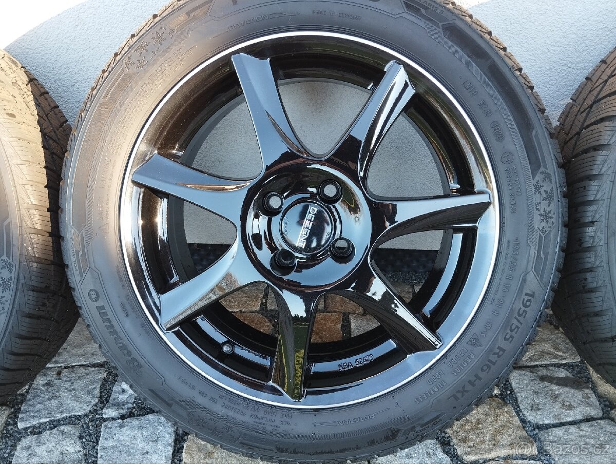 ALU Dezent 4x100 r16x6,5j ET 40, 195/55/16 Polaris 5 - 5