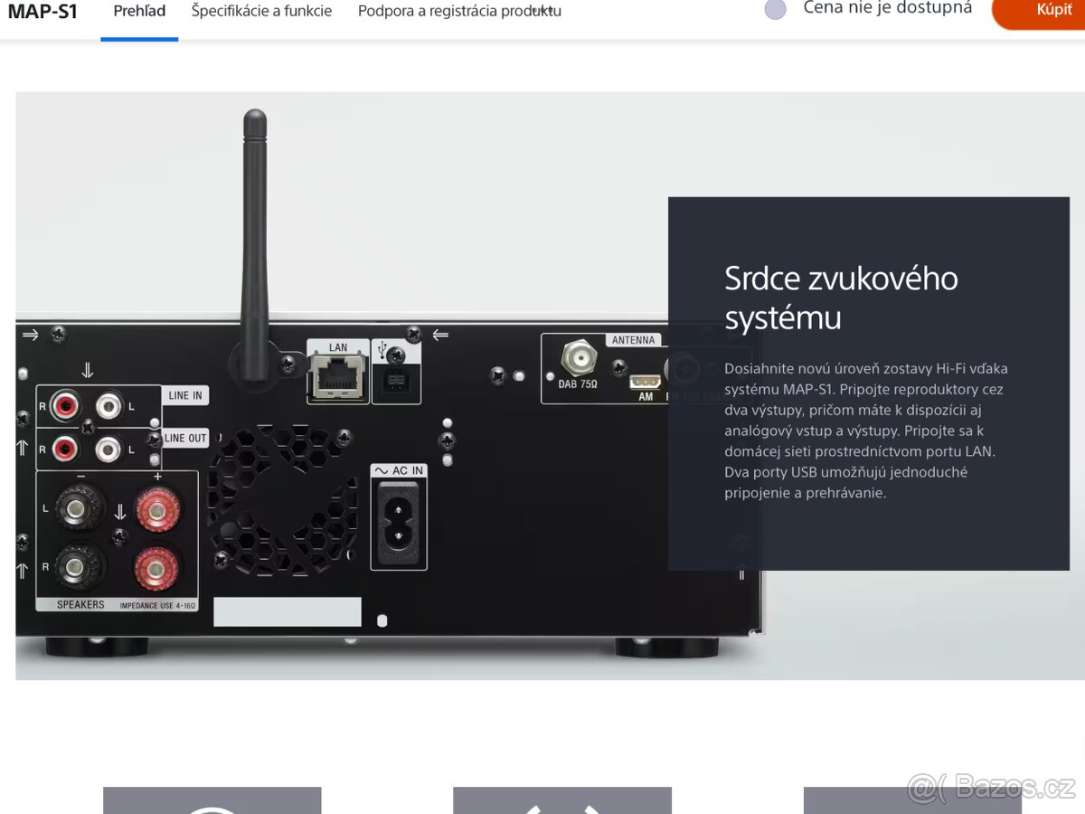 SONY MAP-S1 Hi-res audio system NOVÝ pův. cena 25 000,- - 5