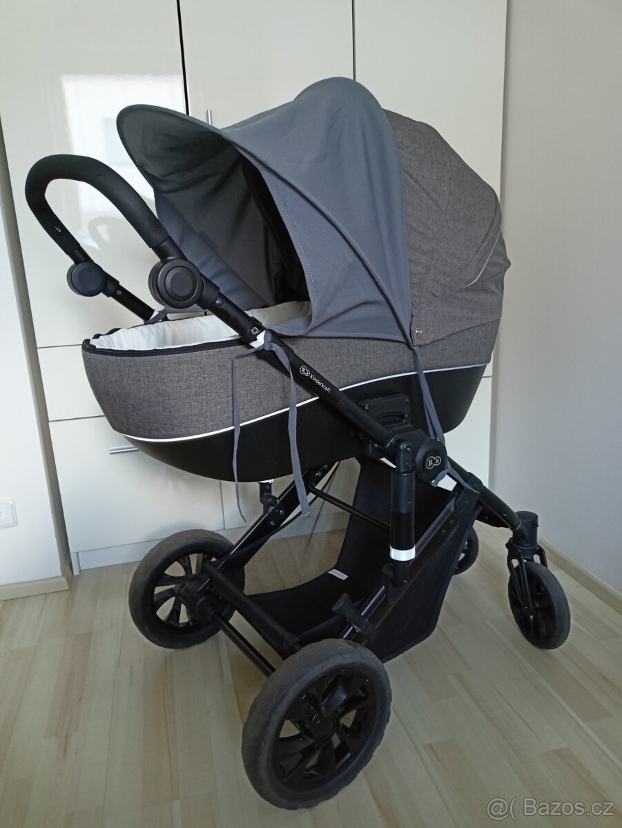 Kinderkraft Prime Lite šedý 2v1 2020 + příslušenství - 5