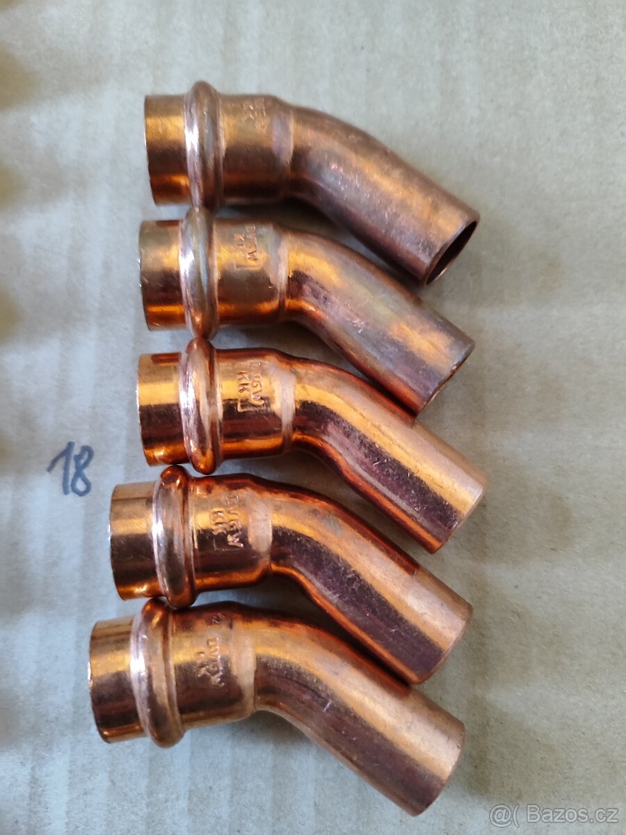 Měděné trubky lisované spojky - 5