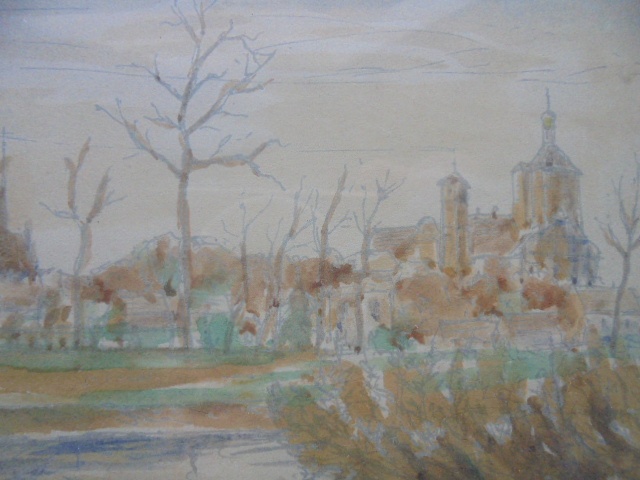 OBRAZ-SVATOPLUK HAVRLÍK-POHLED NA PARDUBICE - 5