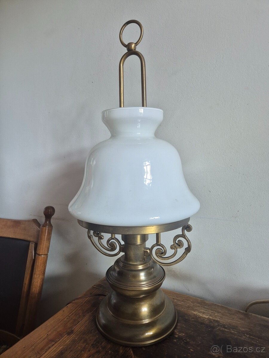 Velká stolní lampa ve stylu petrolejky - funkční - 5