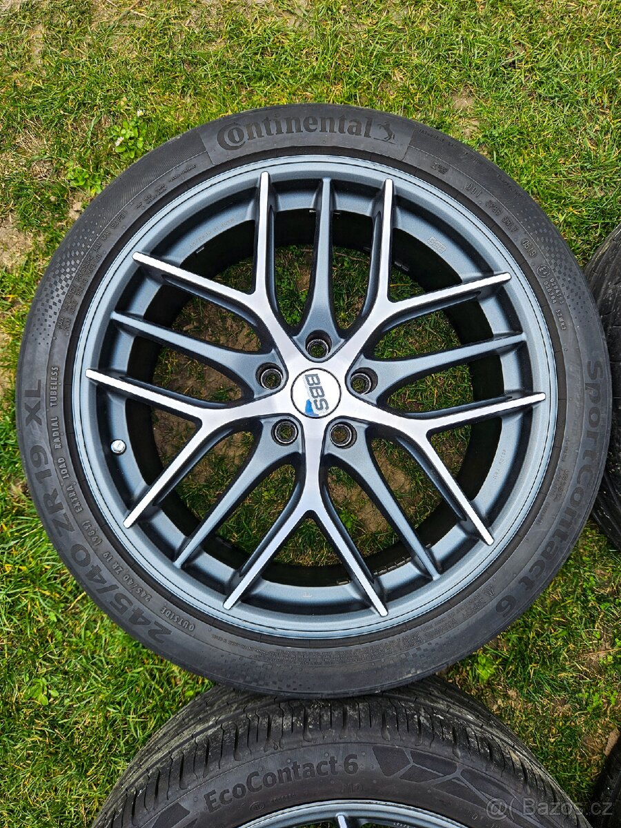 BBS CC-R R19 5x112 Graphite Diamondcut + TPMS - 5