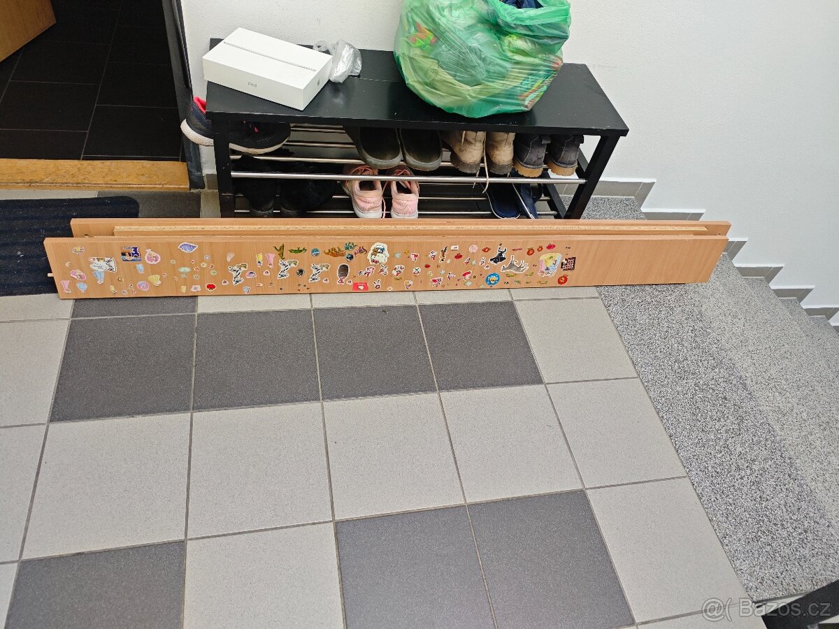 Dřevěná dětská postel, 90x200, pevný rošt - Zlín - 5