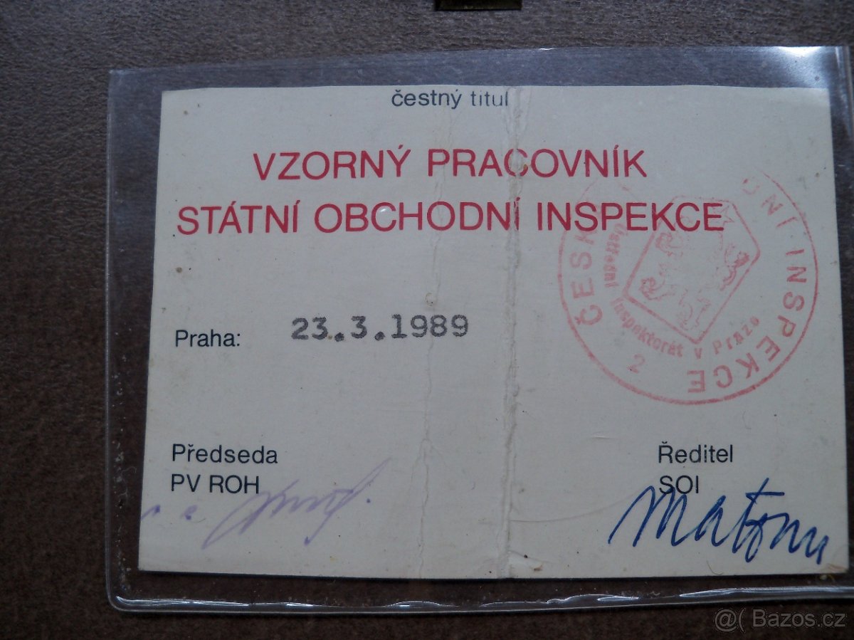 odznak Vzorný pracovník státní obchodní inspekce - 5