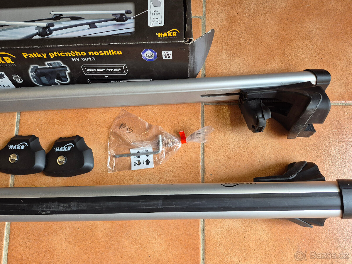 Střešní nosič, příčníky HAKR na hagusy, lyžiny 120cm - 5