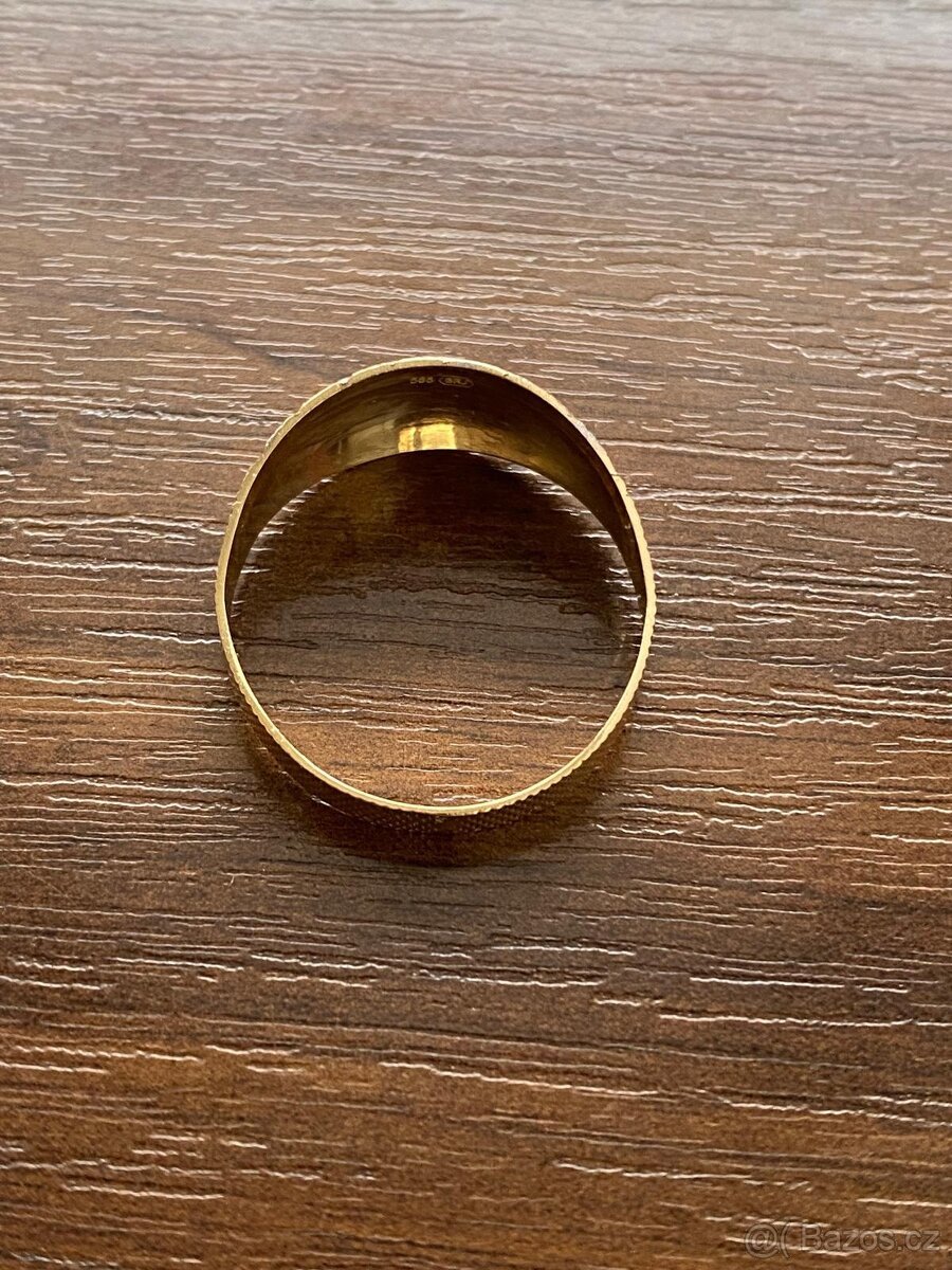 Zlatý dámský prsten - 5