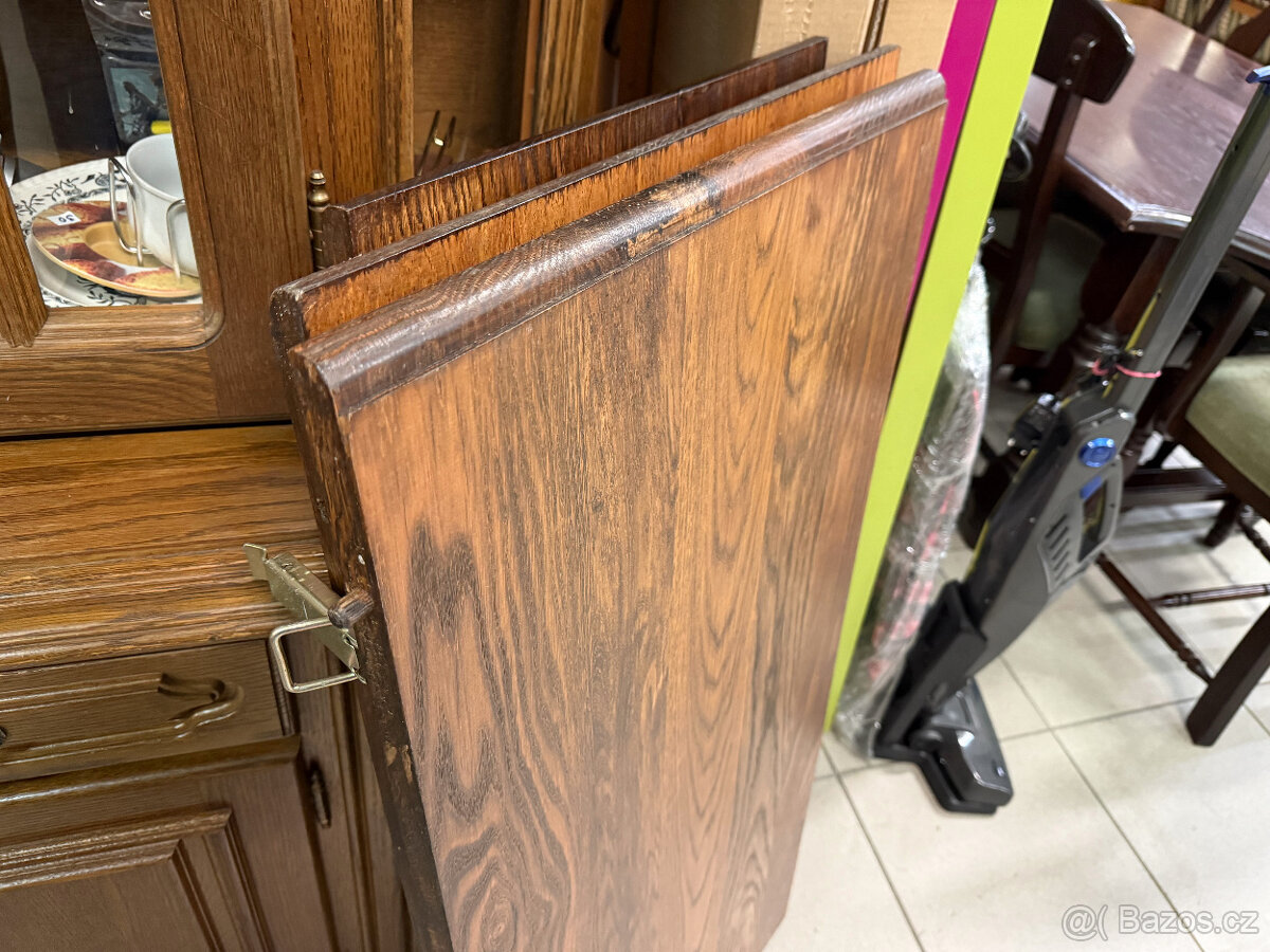 dvakrát historický set dubového stolu a šesti židlí - 5