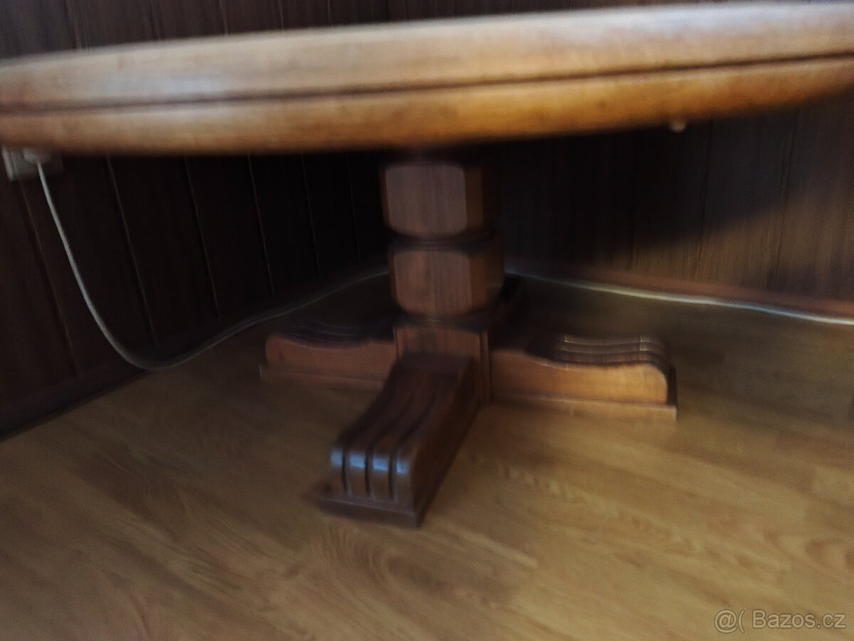 Presklena vitrína,stolík,komoda Masív Dub - 5