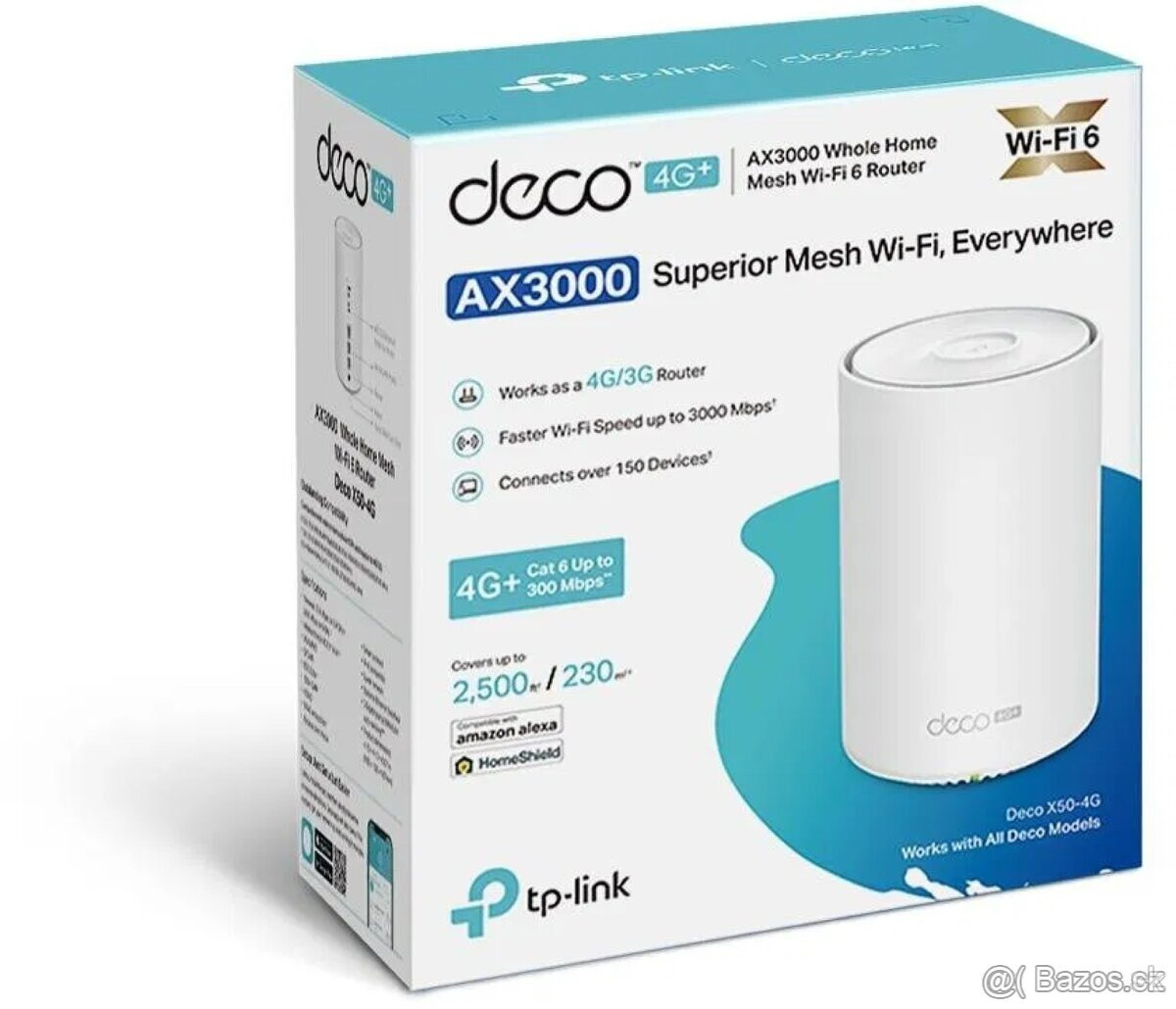 Predám TP-Link Deco X50-4G(1-pack), WiFi 6 Gigabit mesh syst - 5