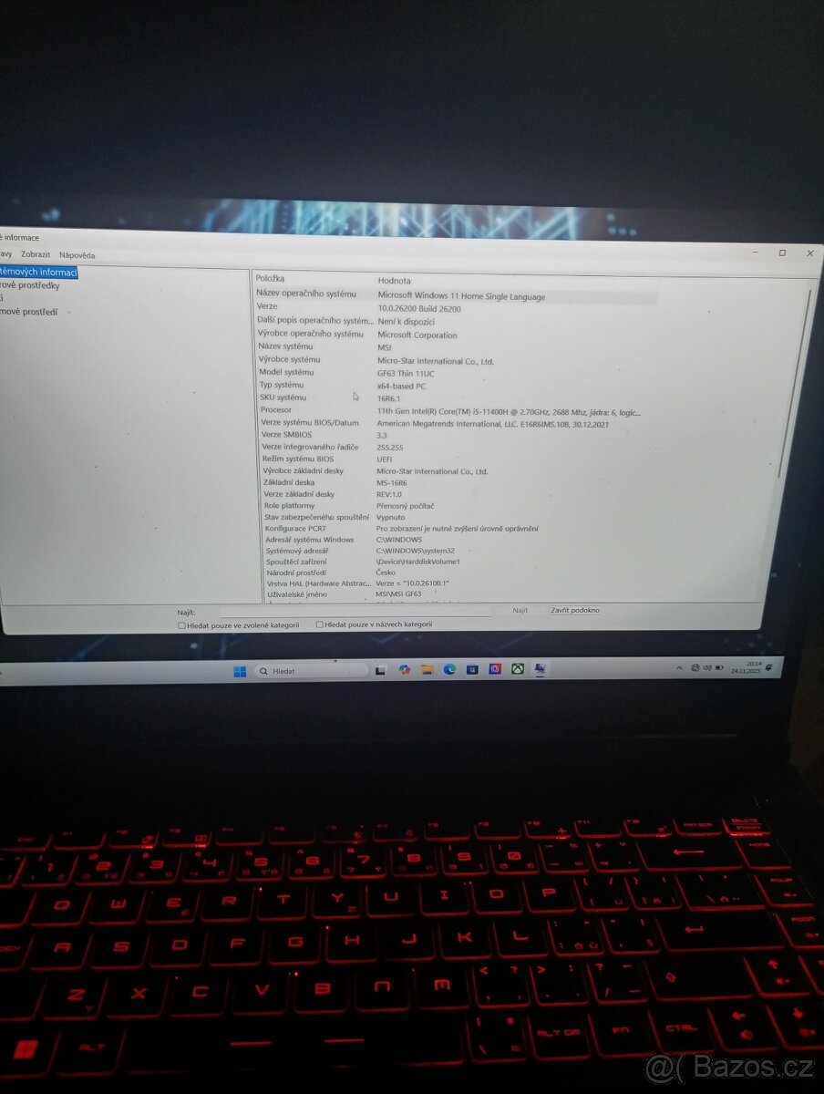 Herní notebook: MSI GF63 Thin 11UC - 5