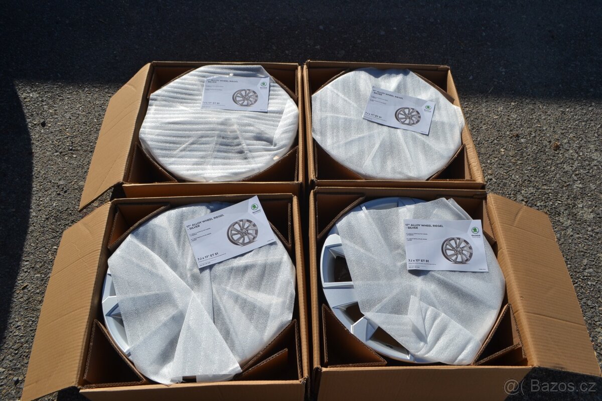 Škoda Fabia IV, VW Polo, S.Ibiza -17 Nové orig.Alu disky - 5